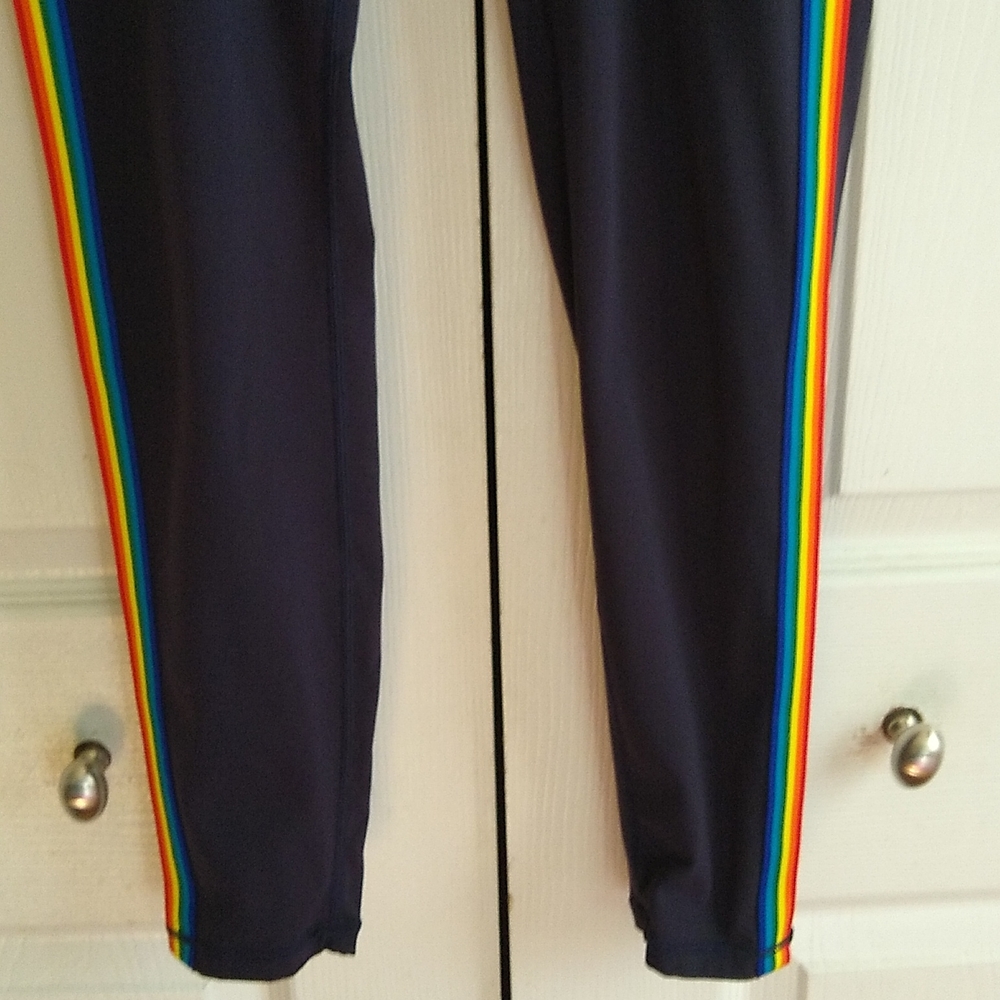 Zyia Eclipse Rainbow Luxe  Hi rise  leggings size extra small navy color - Picture 5 of 10
